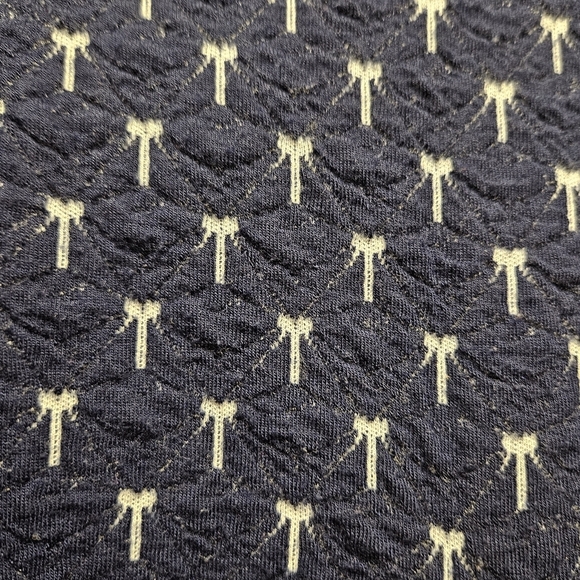 COPY - Tyler boe cowl neck bow print navy blue dress size S - Picture 9 of 12